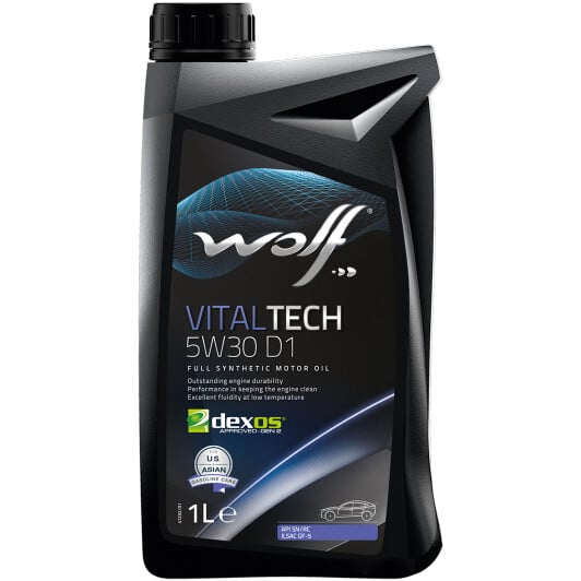 Моторное масло Wolf Vitaltech D1 5W-30 1 л на Lexus RC