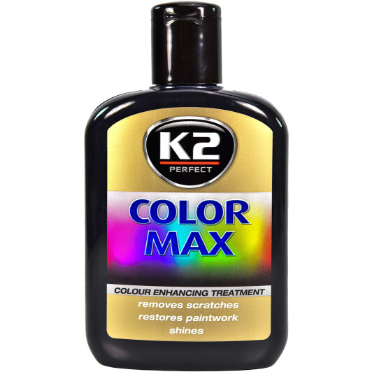 Кольоровий поліроль для кузова K2 Color Max (Black) чорний 200 мл