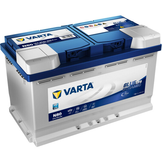 Акумулятор Varta 6 CT-80-R Blue Dynamic EFB 580500080