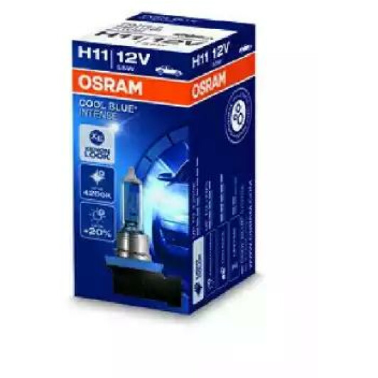 Автолампа Osram Cool Blue Intense H11 PGJ19-2 55 W світло-блакитна 64211cbi