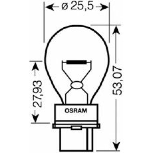 Автолампа Osram Original Line P27W W2,5x16d 27 W прозора 3156