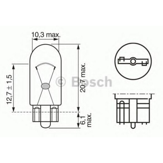 Автолампа Bosch Pure Light WY5W W2,1x9,5d 5 W помаранчева 1987302241