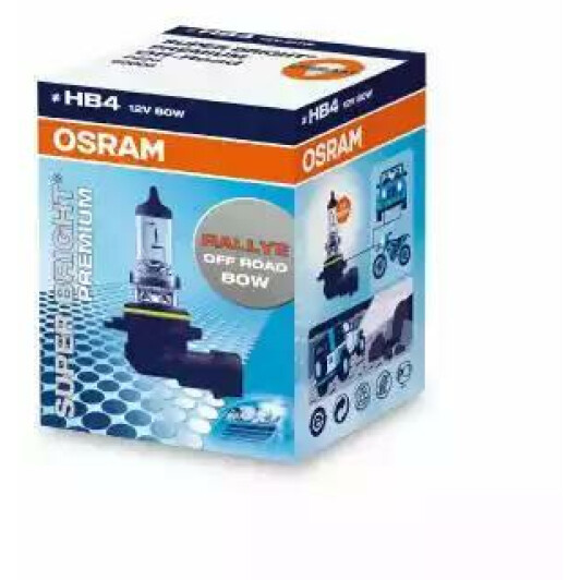 Автолампа Osram Super Bright Premium HB4 P22d 80 W прозора 69006SBP