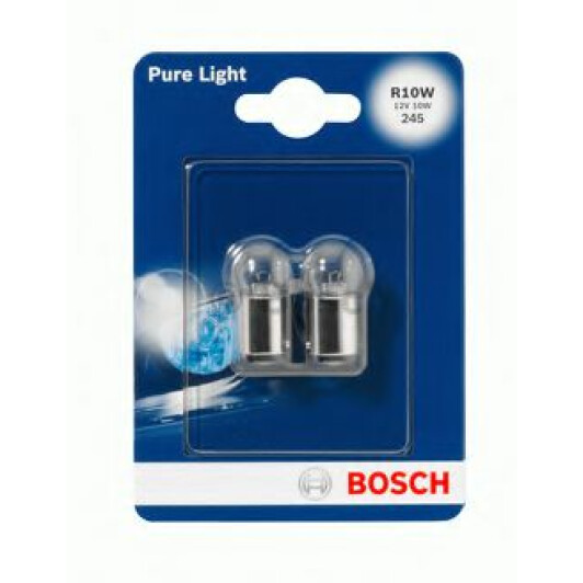 Автолампа Bosch Pure Light R10W BA15s 10 W прозрачная 1987301019