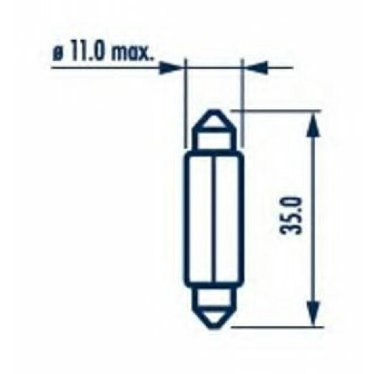 Автолампа Narva C10W SV8,5 10 W прозрачная 17316_10