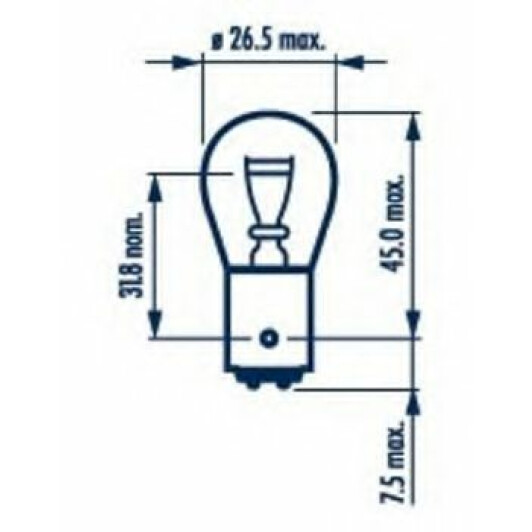 Автолампа Narva P21/4W BAZ15d 4 W 21 W прозрачная 17882