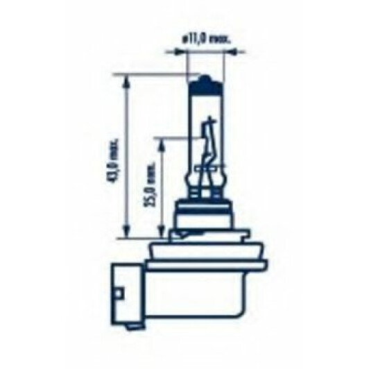 Автолампа Narva H8 PGJ19-1 35 W прозора 48076