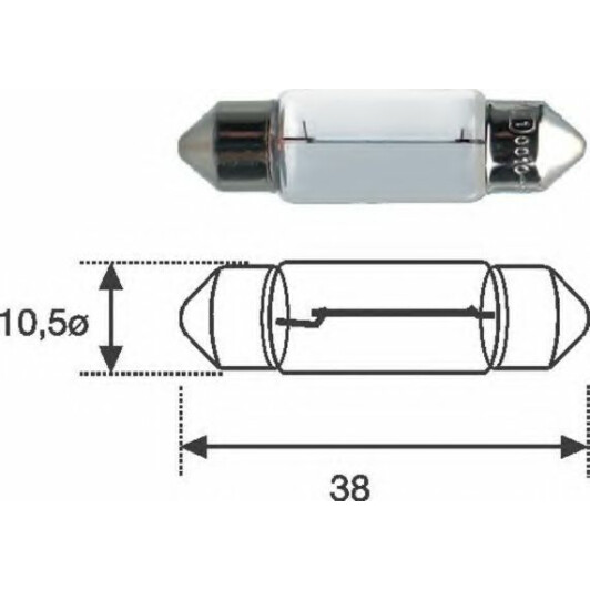 Автолампа Magneti Marelli B2,4W SV8,5-8 10 W прозора 009461100000