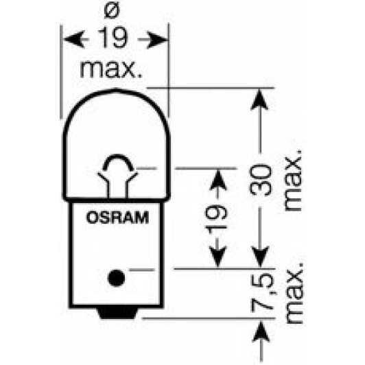 Автолампа Osram Ultra Life R10W BA15s 10 W прозора 5008ULT02B