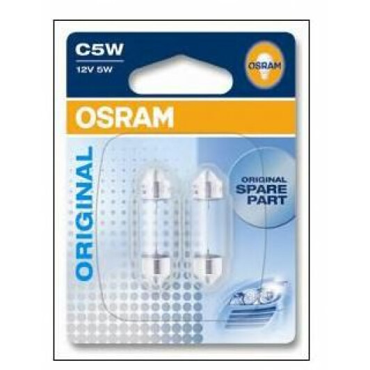 Автолампа Osram Original C5W SV8,5-8 5 W прозора 641802b