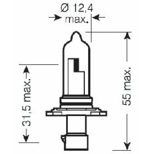 Автолампа Osram Original HB3A P20d 60 W прозора 9005XS