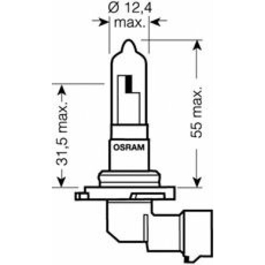 Автолампа Osram Cool Blue Intense HB3 P20d 60 W светло-голубая 9005CBI