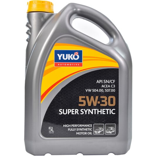 Моторное масло Yuko Super Synthetic C3 5W-30 5 л на Toyota Avensis