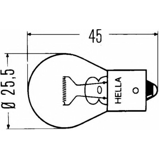 Автолампа Behr Hella Heavy Duty P21W BAY15s 21 W прозрачная 8GA002073251