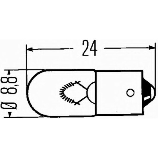 Автолампа Behr Hella Standard T3W BA9s 3 W прозрачная 8GP002068131