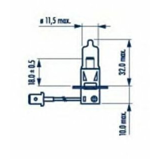 Автолампа Narva Heavy Duty H3 PK22s 70 W прозрачная 48709