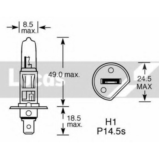 Автолампа Lucas LightBooster +120% H1 P14,5s 55 W прозора LLX448XLSX2