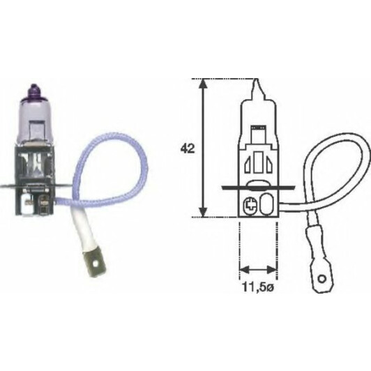 Автолампа Magneti Marelli H3 PK22s 100 W прозрачная 002563100000