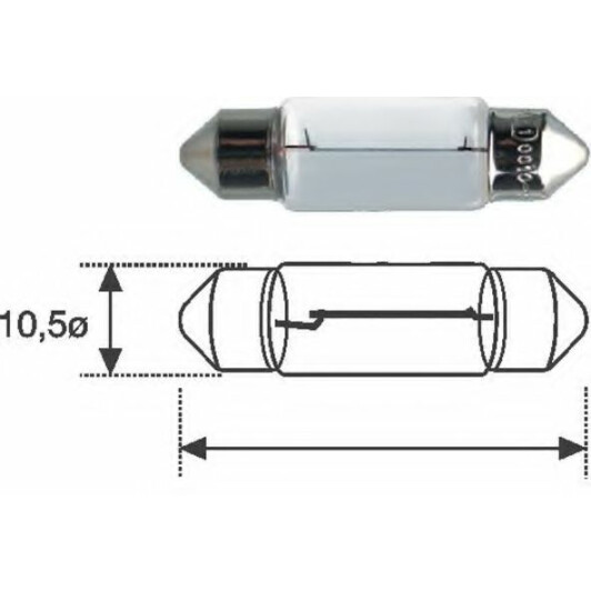 Автолампа Magneti Marelli C5W SV8,5-8 7 W прозрачная 002051700000