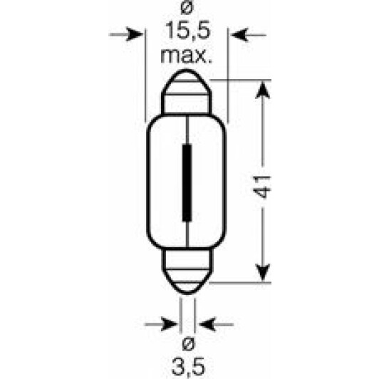 Автолампа Osram Original Line C21W SV8,5-8 21 W прозрачная 6476