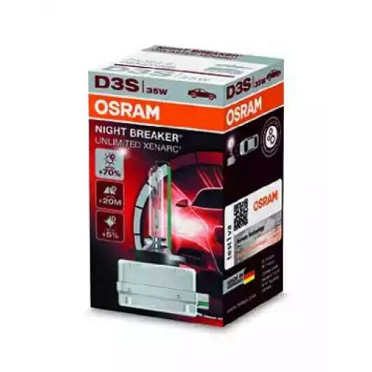 Автолампа Osram Night Breaker Unlimited D3S PK32d-5 35 W прозрачная 66340XNB