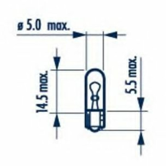 Автолампа Narva Standard W1,2W W2x4,6d 1,2 W прозрачная 17032