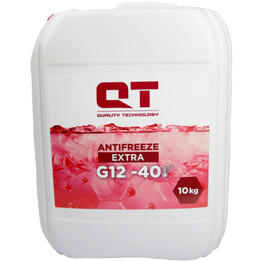 Готовый антифриз QT Extra G12 красный -40 °C 10 л