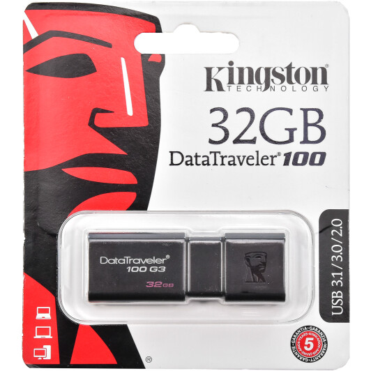 Флешка Kingston DataTraveler 100 G3 32 ГБ