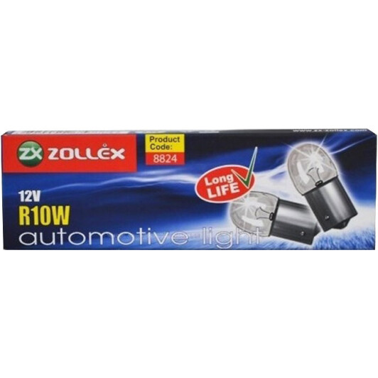 Автолампа Zollex R10W BA15s 10 W прозора 8824