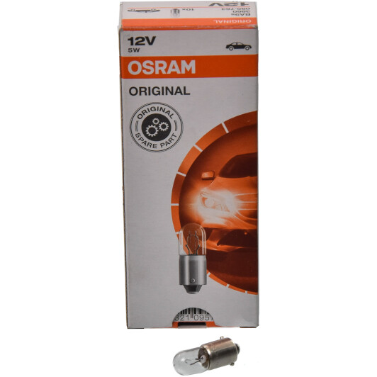 Автолампа Osram Original Line T5W BA9s 5 W прозора 3860