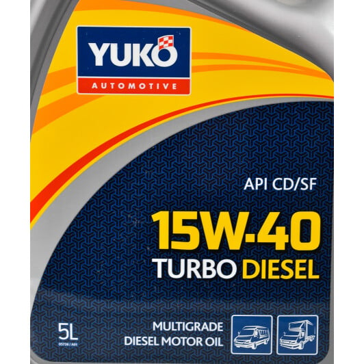 Моторное масло Yuko Turbo Diesel 15W-40 5 л на Chevrolet Trans Sport