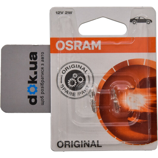 Автолампа Osram Original W2W W2x4,6d 2 W прозрачная 272202B