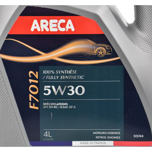 Моторное масло Areca F7012 5W-30 4 л на Alfa Romeo 33