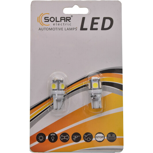 Автолампа Solar T10 W2,1x9,5d 5 W LS243B2