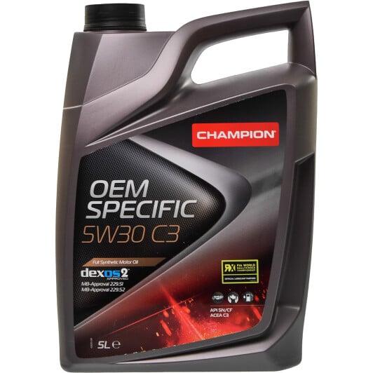Моторное масло Champion OEM Specific C3 5W-30 5 л на Toyota Previa