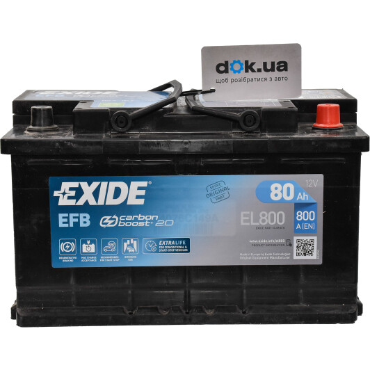 Акумулятор Exide 6 CT-80-R Start-Stop EFB EL800