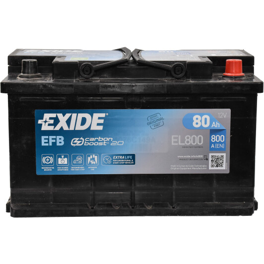 Аккумулятор Exide 6 CT-80-R Start-Stop EFB EL800