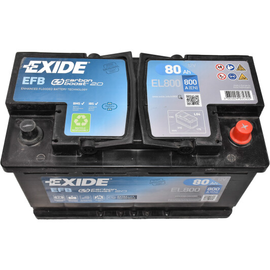 Аккумулятор Exide 6 CT-80-R Start-Stop EFB EL800