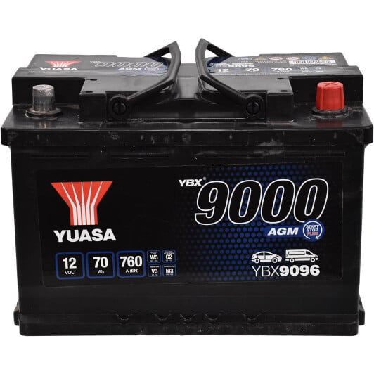 Акумулятор Yuasa 6 CT-70-R AGM Start Stop YBX9096