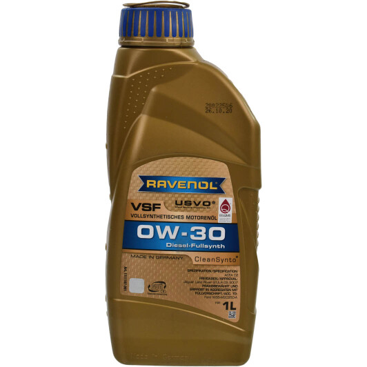 Моторное масло Ravenol VSF 0W-30 1 л на Honda Odyssey