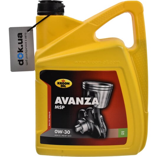 Моторное масло Kroon Oil Avanza MSP 0W-30 5 л на SAAB 900