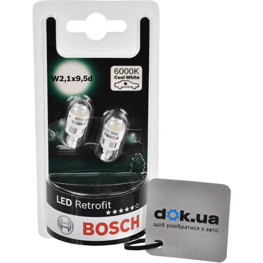 Автолампа Bosch Retrofit LED W5W W2,1x9,5d 1 W 1987301505