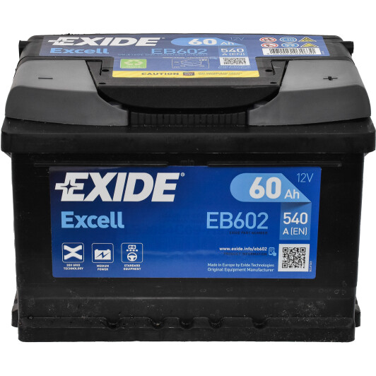 Акумулятор Exide 6 CT-60-R Excell EB602