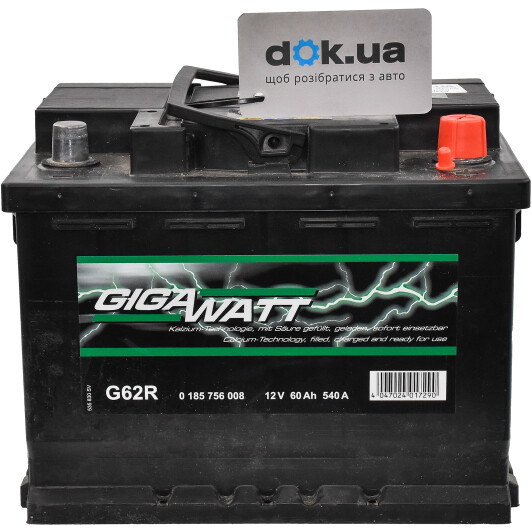 Акумулятор Gigawatt 6 CT-60-R 0185756008