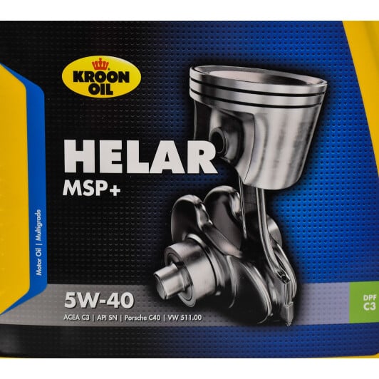 Моторное масло Kroon Oil Helar MSP+ 5W-40 5 л на Toyota Alphard
