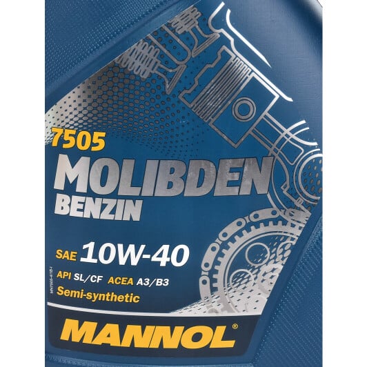 Моторна олива Mannol Molibden Benzin 10W-40 4 л на Chevrolet Matiz