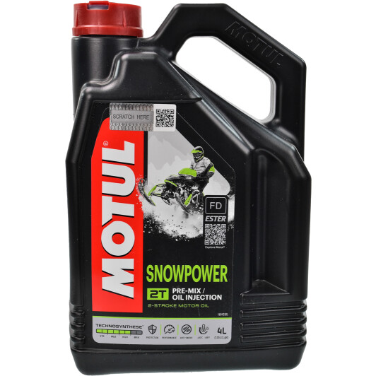 Motul SnowPower, 4 л (812207) моторное масло 2T 4 л