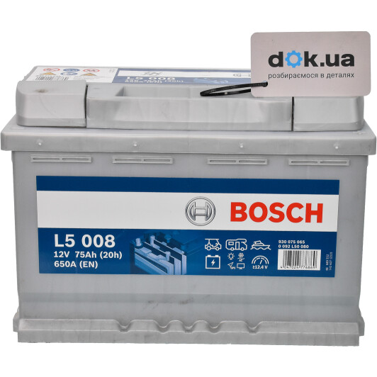 Акумулятор Bosch 6 CT-75-R L5 0092L50080