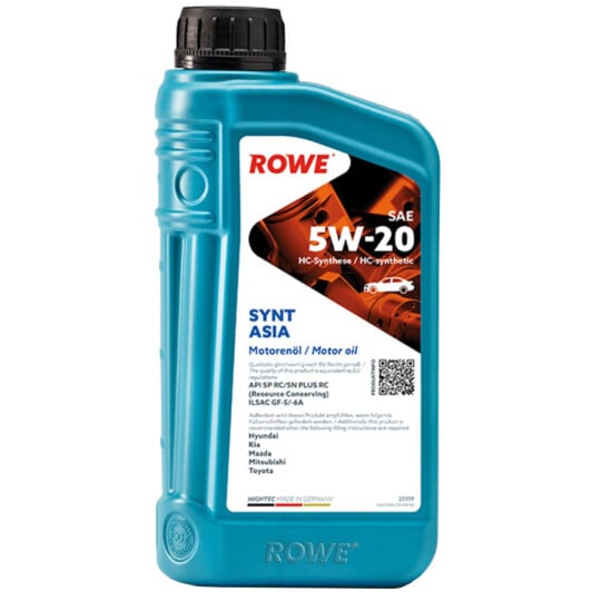 Моторное масло Rowe Synt Asia 5W-20 1 л на Opel Adam