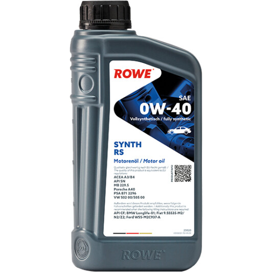 Моторное масло Rowe Synth RS 0W-40 1 л на Lexus LS